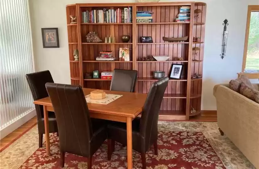 great room with built in cabinet