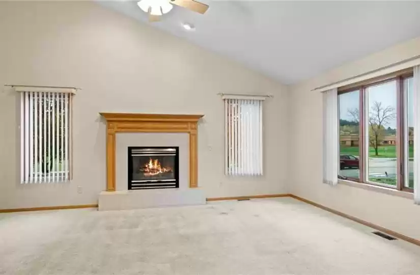 Gas fireplace to keep you warm during those cold Wisconsin days!