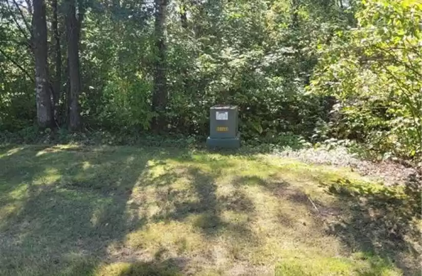 Power box at east corner of property